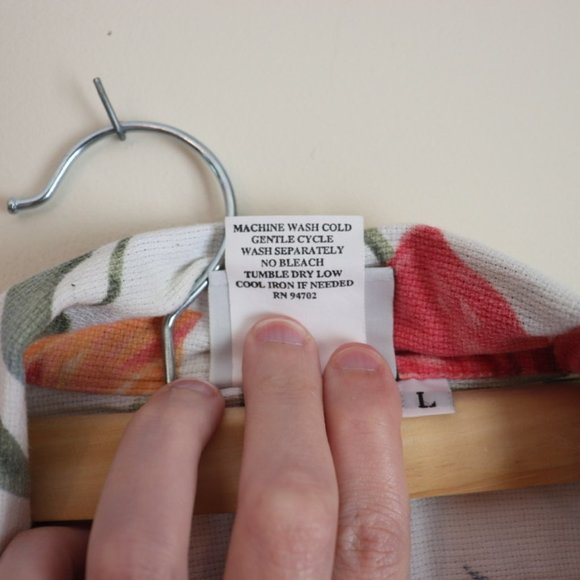 SOLD Hot Cotton 100% Cotton Tropical Floral Shirt Size L - Picture 3 of 5